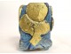 Compression sculpture paperweight Jean-Claude Novaro glass gold leaf