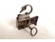 Petit cadenas ancien à système acier clé clef fin XIXème siècle