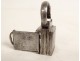 Petit cadenas ancien à système acier clé clef fin XIXème siècle