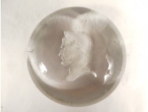 Boule presse-papier sulfure cristal portrait Napoléon Ier cristallo-cérame