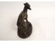 Petite sculpture bronze Pierre-Jules Mène chien lévrier Plock 1854 XIXème