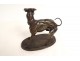 Petite sculpture bronze Pierre-Jules Mène chien lévrier Plock 1854 XIXème