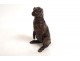 Petite sculpture bronze Jean Lemonnier lièvre lapin animalier fondeur XXè