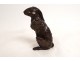 Petite sculpture bronze Jean Lemonnier lièvre lapin animalier fondeur XXè