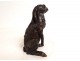 Petite sculpture bronze Jean Lemonnier lièvre lapin animalier fondeur XXè