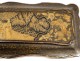 Glove lacquered wood and gilt, from China, decorated with figures, gardens and flowers, nineteenth