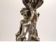 Paire bougeoirs Louis XV flambeaux rocaille bronze d'ap. Meissonnier XIXè