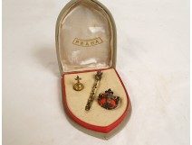 Etui sceptre couronne orbe miniature Regalia Empire argent Prague tchèque XXè