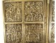 Diptych icon travel Russian Orthodox bronze episodes from the life of Christ 17th