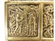 Diptych icon travel Russian Orthodox bronze episodes from the life of Christ 17th