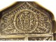 Diptych icon travel Russian Orthodox bronze episodes from the life of Christ 17th