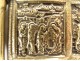 Diptych icon travel Russian Orthodox bronze episodes from the life of Christ 17th