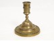 Candlestick Louis XVI gilt bronze and decorated with pearls, eighteenth