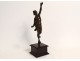Sculpture statuette bronze déesse Aphrodite Vénus nue naïade XVIIème siècle