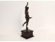 Sculpture statuette bronze déesse Aphrodite Vénus nue naïade XVIIème siècle