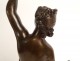 Sculpture statuette bronze déesse Aphrodite Vénus nue naïade XVIIème siècle