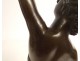 Sculpture statuette bronze déesse Aphrodite Vénus nue naïade XVIIème siècle