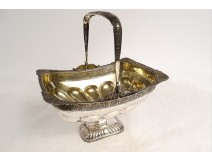 Large Russian silver table handle cup with flowers 694gr 19th century