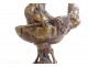 Sculpture bronze Arson poule poussin panier Oeufs Frais animalier XIXème