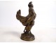 Bronze sculpture Arson hen chick basket Eggs Animal fresh 19th century
