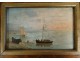 Paire HSP tableaux marine paysage bateaux école italienne E. Lasègue XIXème