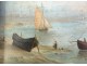 Paire HSP tableaux marine paysage bateaux école italienne E. Lasègue XIXème
