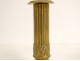 Pair of small Louis XVI gilded bronze candlesticks with 18th century foliage torches