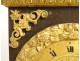 Pendule borne bronze doré coupe fleurs palmettes Restauration XIXème siècle