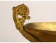 Pendule borne bronze doré coupe fleurs palmettes Restauration XIXème siècle