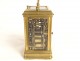 Officer&#39;s clock gilded bronze travel alarm clock ringing request case 19th century
