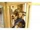 Officer&#39;s clock gilded bronze travel alarm clock ringing request case 19th century