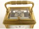 Officer&#39;s clock gilded bronze travel alarm clock ringing request case 19th century