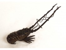 Sculpture bronze écrevisse Japon époque Meiji fin XIXème siècle