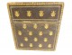 Coffret voyage Empire cuir doré au fer abeilles miroir double fond XIXème