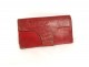 Sacoche pochette porte-documents cuir maroquin rouge soufflets XIXè siècle