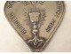 Médaille religieuse argent massif Sacré-Coeur Saint-Augustin calice XIXème