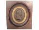 Médaille bronze Antoine Bovy portrait Empereur Napoléon Ier cadre bois XIXè
