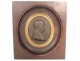 Médaille bronze Antoine Bovy portrait Empereur Napoléon Ier cadre bois XIXè