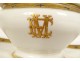 Saucière porcelaine Paris dorure Paul Cellerin Pont Neuf Napoléon III XIXè