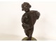 2 small sculptures Amours putti cornucopia Clodion bronze marble 19th