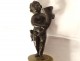 2 small sculptures Amours putti cornucopia Clodion bronze marble 19th