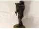 2 petites sculptures Amours putti corne abondance Clodion bronze marbre 19è