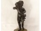 2 small sculptures Amours putti cornucopia Clodion bronze marble 19th