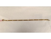 Bracelet gourmette mailles or massif 18 carats 2,99gr bijou XXème siècle