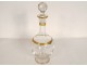 Service de nuit 4PC cristal Saint-Louis modèle Roty dorure carafe sucrier XXè