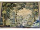 Tapisserie Aubusson paysage verdure canards chien oiseau château forêt 18è