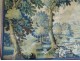 Tapisserie Aubusson paysage verdure canards chien oiseau château forêt 18è