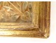 Reliquaire paperolle médaillon Saint Herman Mater Dei cadre doré XVIIIème