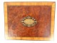 Coffret boîte à jeu marqueterie loupe amboine bois rose jetons Napoléon III