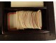Coffret boîte à jeu marqueterie loupe amboine bois rose jetons Napoléon III